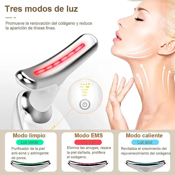 Masajeador Facial Led Arrugas y Papada