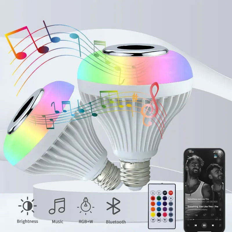 Bombilla RGB Inteligente Con Altavoz Bluetooth - PRICENTER - 
