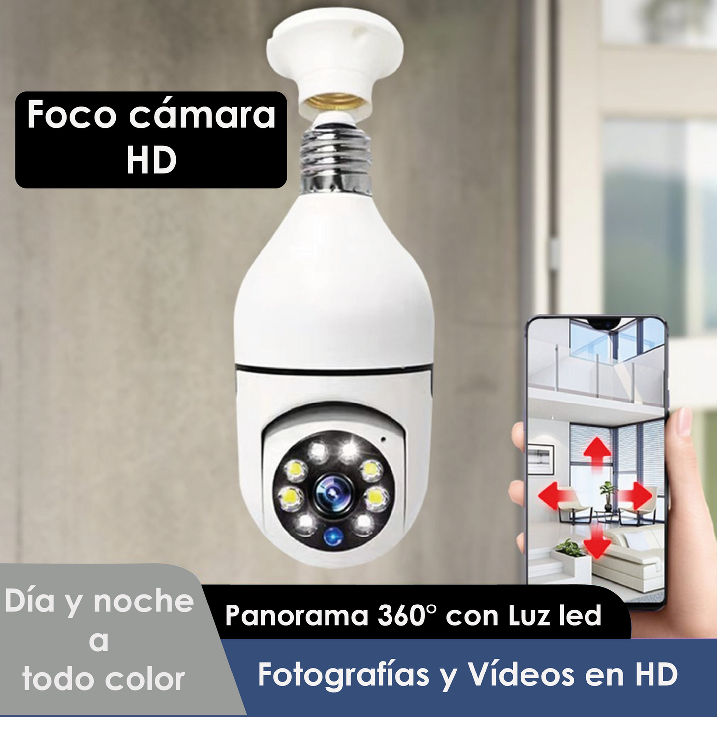 Cámara De Seguridad 360 - Foco - PRICENTER - 