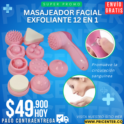 Masajeador Facial Exfoliante 12 En 1