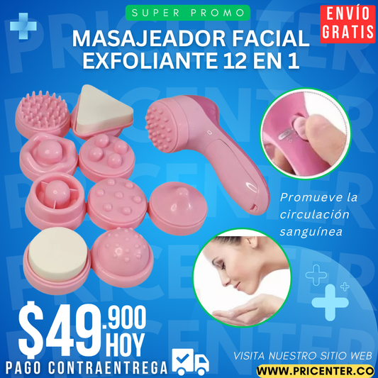 Masajeador Facial Exfoliante 12 En 1