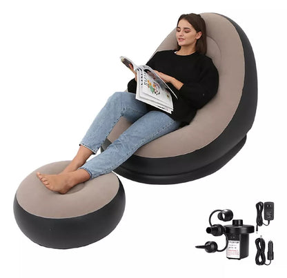 Sofá Inflable con Reposapiés