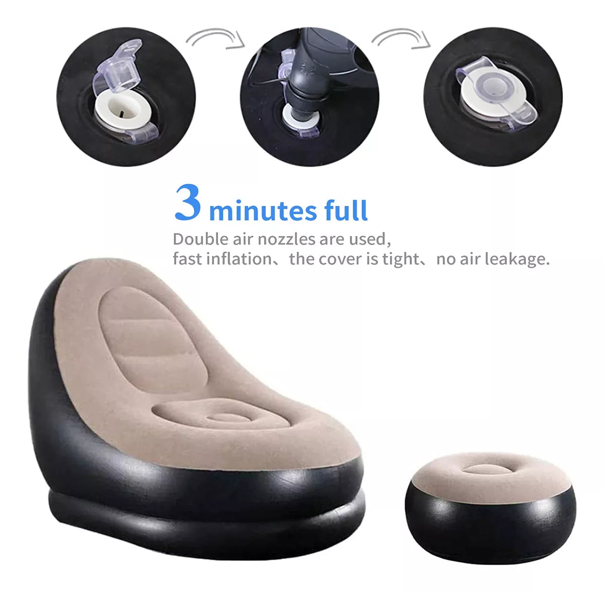 Sofá Inflable con Reposapiés