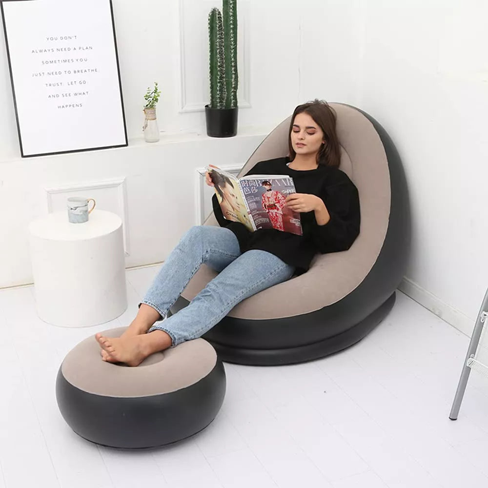 Sofá Inflable con Reposapiés