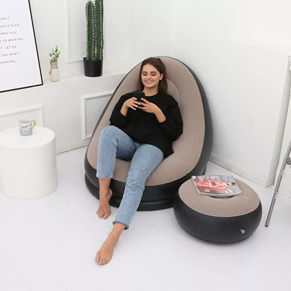 Sofá Inflable con Reposapiés