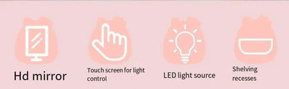 Lámpara Espejo De Maquillaje Con Luz Led Recargable - PRICENTER - 