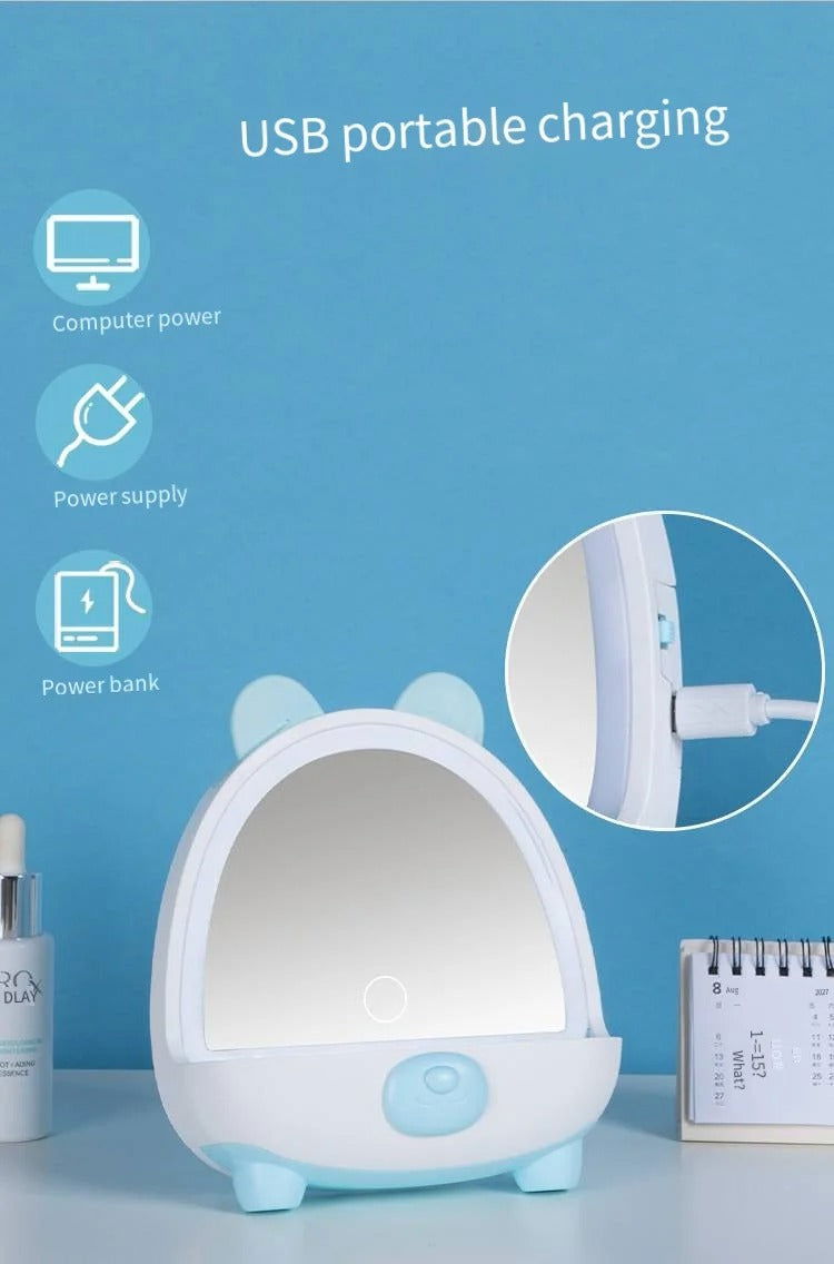 Lámpara Espejo De Maquillaje Con Luz Led Recargable - PRICENTER - 