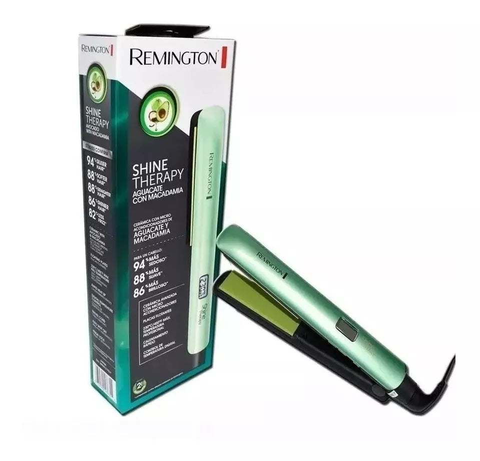 Plancha Alisadora Remington Shine Therapy con Aguacate y Macadamia - PRICENTER - 