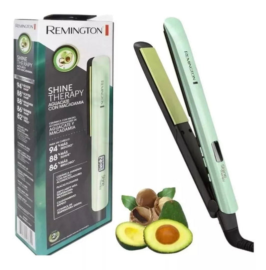 Plancha Alisadora Remington Shine Therapy con Aguacate y Macadamia - PRICENTER - 